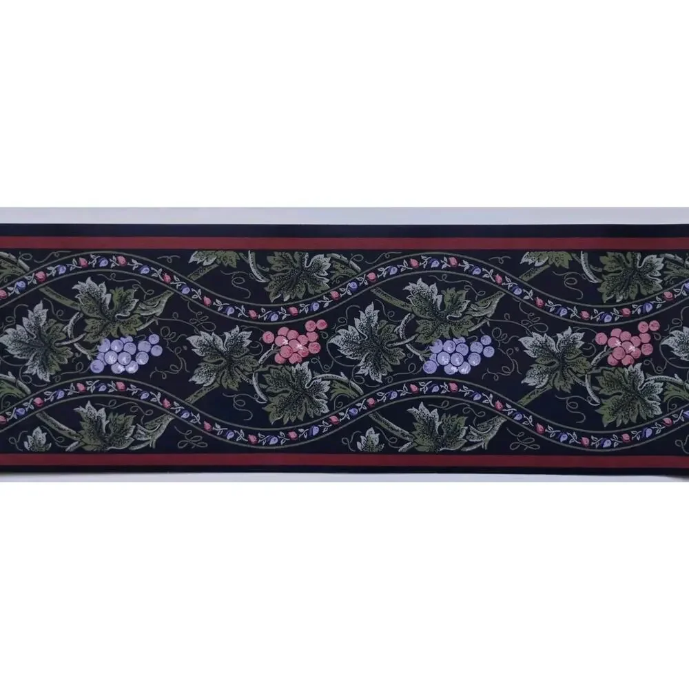 York Decorative Wall Border - Grape Leaves - Grapes 5 yds - Pre-pasted